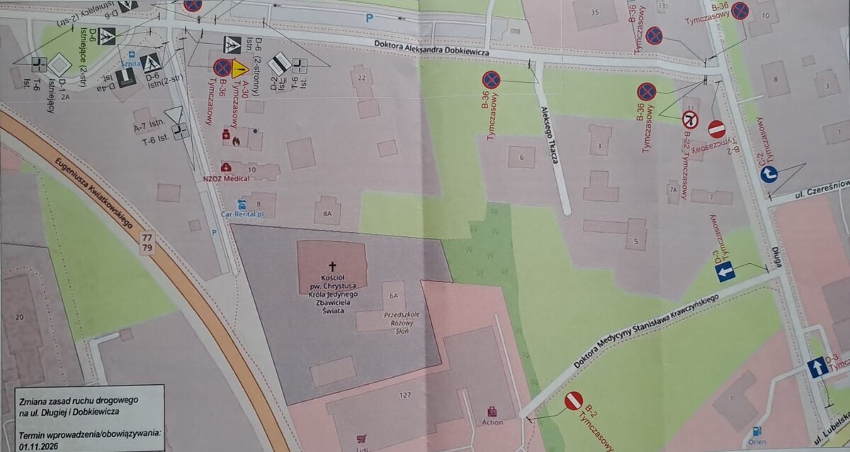 Zmiany organizacji ruchu w Sandomierzu i Obrazowie 1 listopada