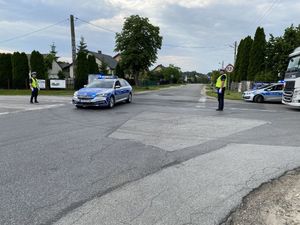 zabezpieczenie kolarskiego wyścigu